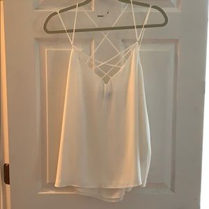 NWOT Express white strappy tanktop
